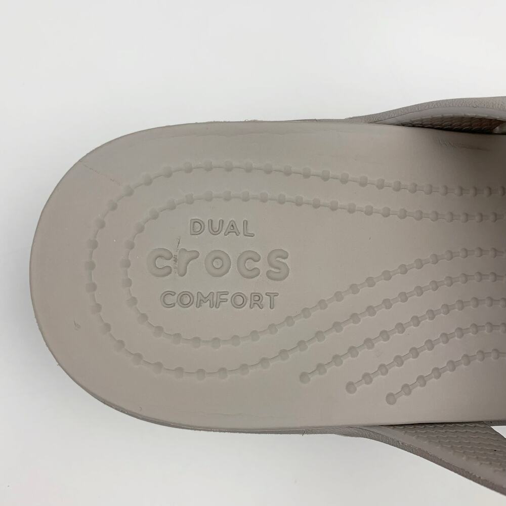 Crocs Getaway Strappy Slide Sandals Gray Slip On Women's 7 Casual Comfort - Picture 5 of 10